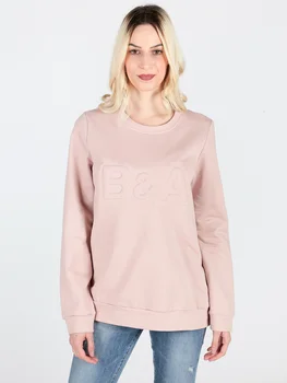 

Woman alphabet solid cosy long sleeve o-neck pullover hoodie