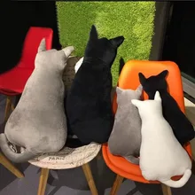 Soft Cat Back Stuffed Cushion Pillow Back of Car Plush Sofa Decorative Throw Pillow Doll Toy Household Gift