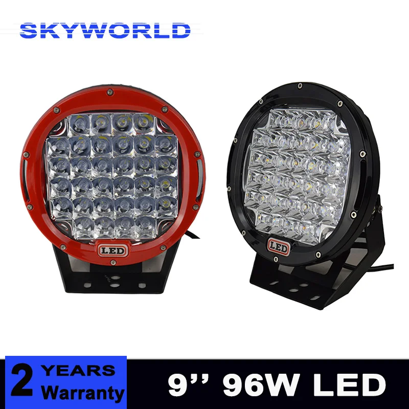 

2pcs 9 inch LED Work Light Bar 96W Driving Work Lamp 12V 24V Spot Flood For 4WD 4x4 Truck Trailer SUV Offroad Boat ATV
