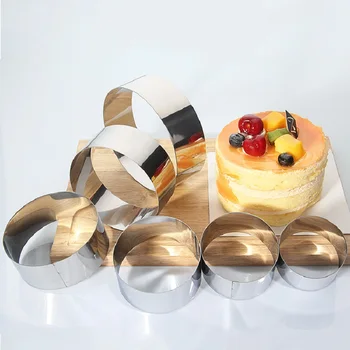 

Stainless Steel 6pcs/set Cake Rings For cooking 6-12cm Round Small Cake Mold DIY Biscuit Bakeware Kitchen Baking Tools