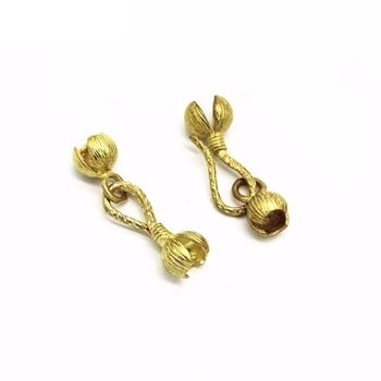 

10 Sets Raw Brass Beads Clasps Hooks Connectors For Jewelry Making 19.5mm*11mm/ 22.8mm*12.5mm
