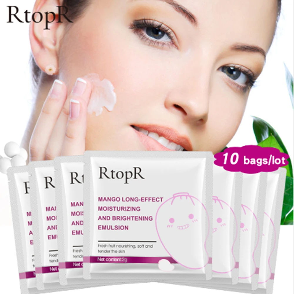 

RtopR 10pcs Moisturizing Brightening Hyaluronic Acid Emulsion Face Care Anti-Aging Anti Wrinkle Cream Oil-control Shrink Pore