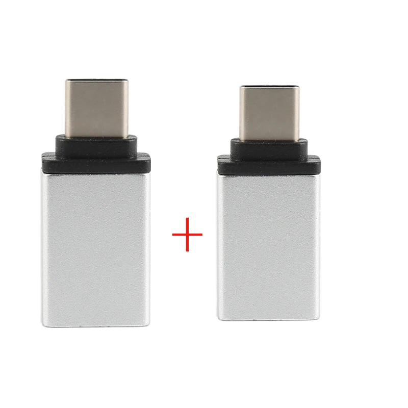 Универсальный USB-C type C штекер Micro USB 3,0 Женский OTG адаптер синхронизации данных конвертер для телефона Macbook samsung S9 One plus USBC - Цвет: 2PCS Silver