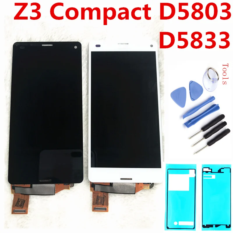 

4.6" Original LCD For Sony Xperia Z3 Compact LCD Display Z3 mini LCD D5803 D5833 Touch Screen Digitizer Assembly Free Shipping