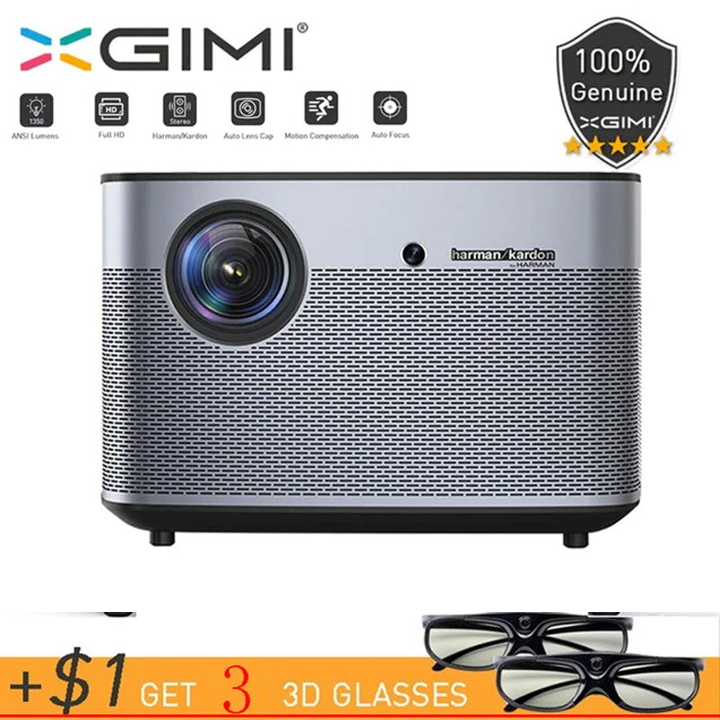 

xgimi h2 1080P Full HD DLP projector 1350 ANSI Lumens Support 4K Android tv Wifi Bluetooth Home Theater 300" Beamer