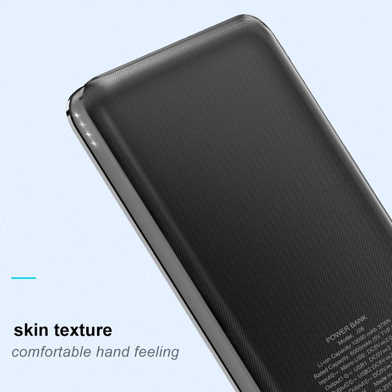HOCO 10000mAh Dual USB Power Bank External Power Batteries Portable Phone Charger With LED Light for iPhone X Samsung 9 xiaomi