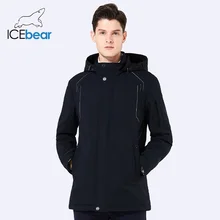 ICEbear 2018 new autumn men s coat warm apparel cotton padded detachable hat brand hooded man