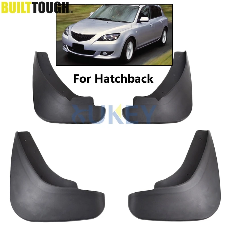 Комплект автомобильных брызговиков для Mazda 3 (BK) хэтчбек M3 2004-2008 брызговики крыло
