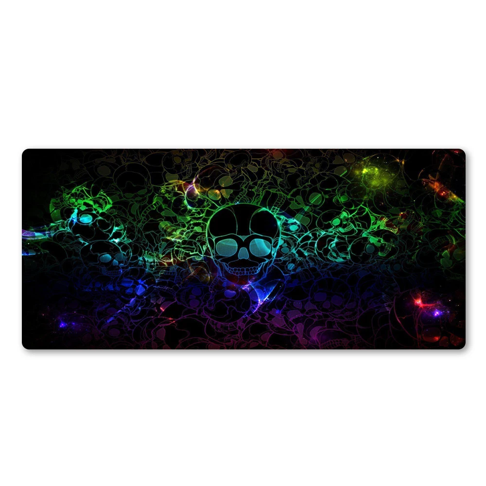 

Hot Colorful Skull Mouse Pad Rubber Lock Edge PC Gaming Computer Keyboard Mouse Mat Gamer Mat For Mouse Senior Christmas Gifts