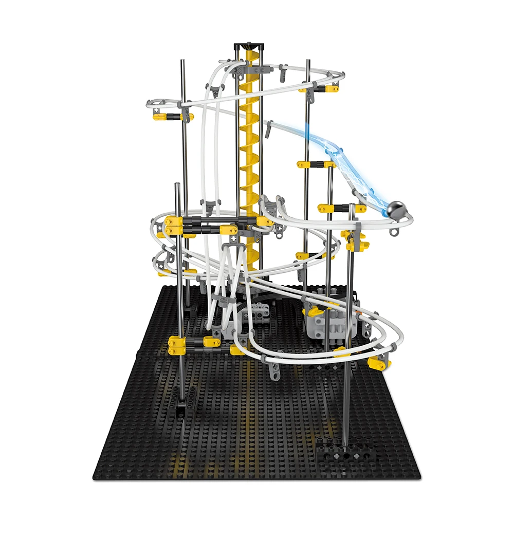 4 уровня космический рельс американские горки лабиринт шары трек строительные блоки игрушки Дети Сборка DIY Spacerail мрамор Запуск горки игрушка
