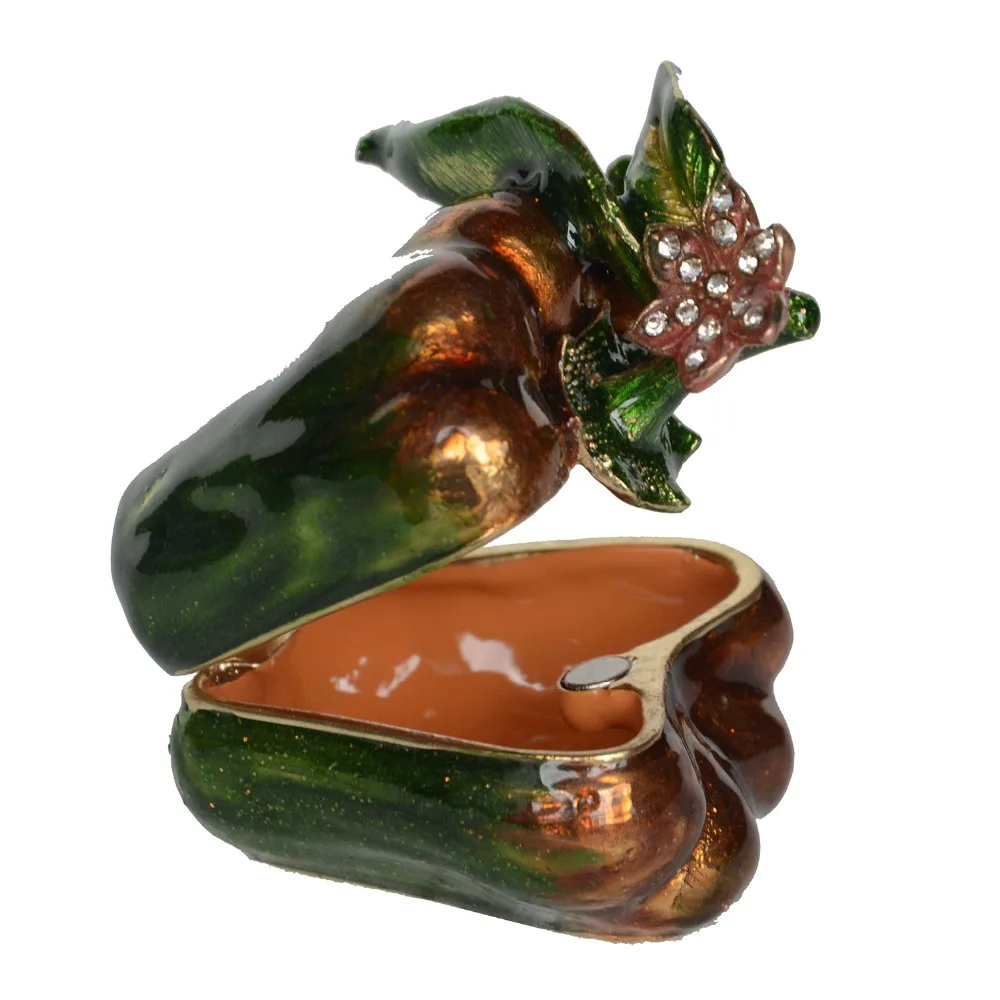 Шкатулка для зеленого перца шкатулка для хрустальных украшений шарнирная коробка с эмалью keepsake арт и коллекционные подарки