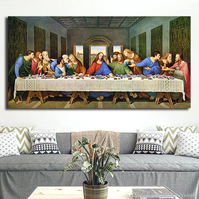 

The Last Supper About Jesus Paintings on Canvas Modern Decorative Wall PicturesFor Living Room Home Decoration