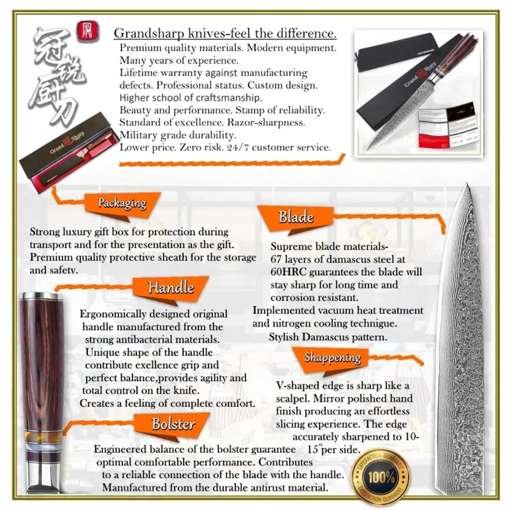 Skup Damaszek noże kuchenne krojenie rzeźba nóż szefa kuchni japoński vg10 Damascus Steel łosoś nóż szynka Sashimi Sushi akcesoria do ciast krajalnica