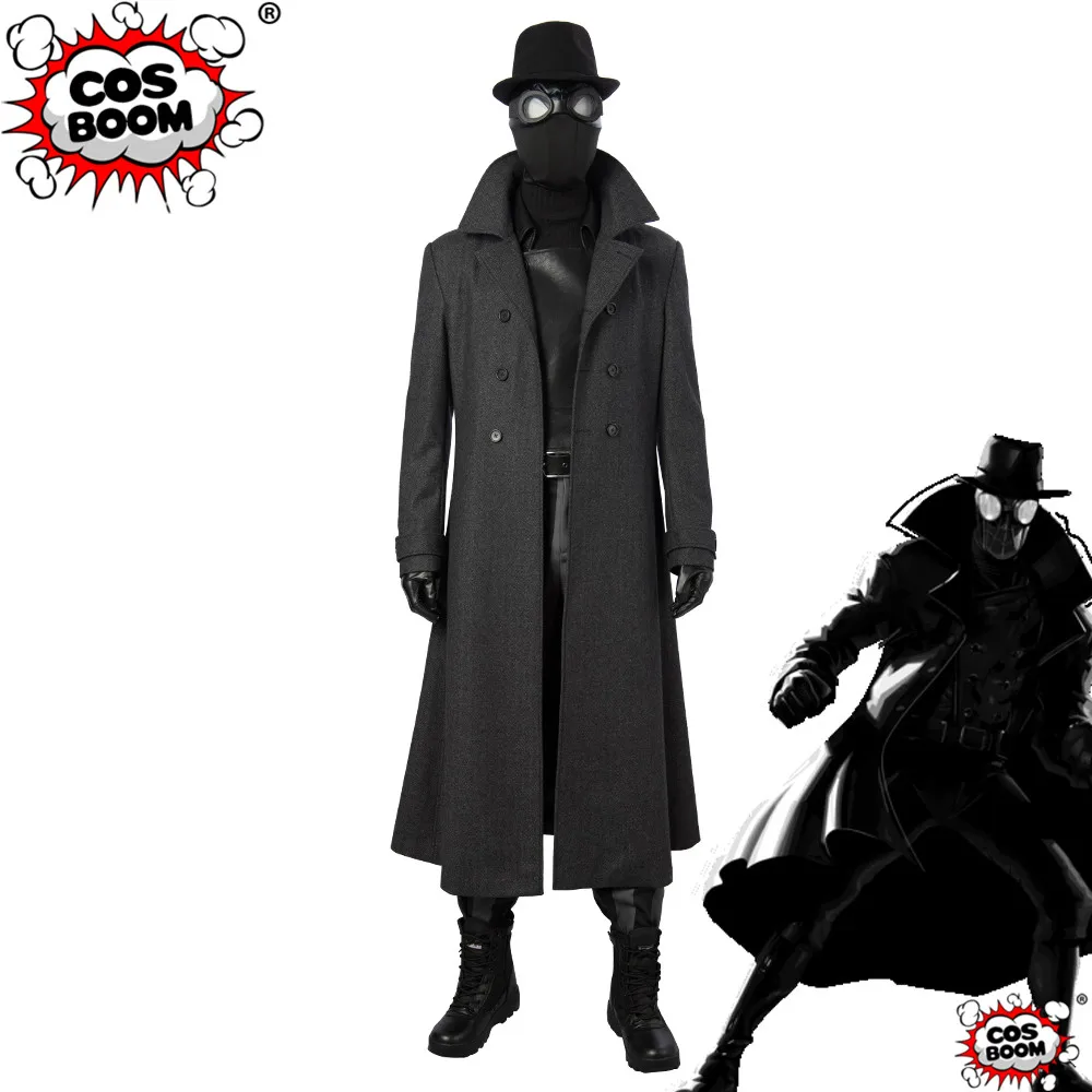 Spider-Man Into the Spider-Verse Spider-Man Noir Black Cosplay Mask Halloween
