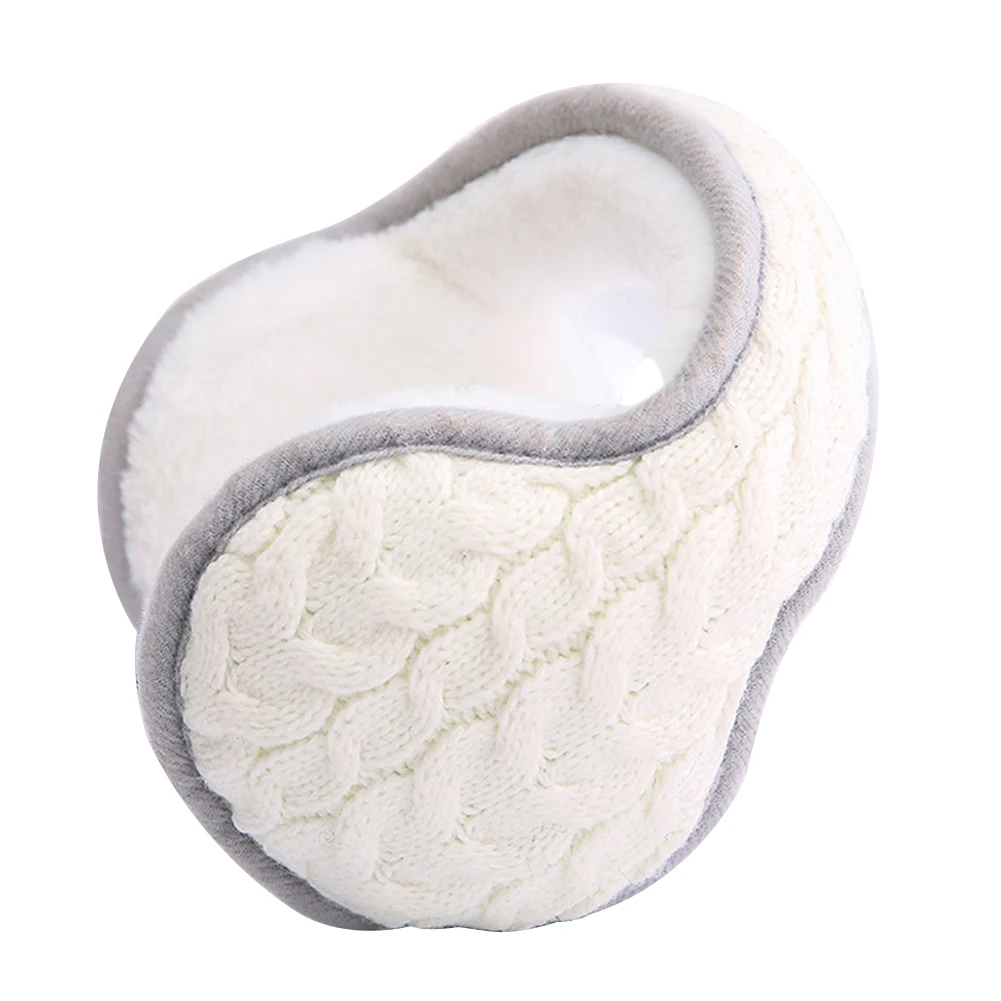 

Unisex Ear Cover Plush Soft Winter Folding Warm Earmuff Solid Color Earwarmer