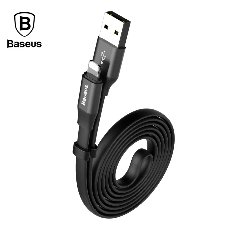 Kopen Baseus 1.2 m 2in1 Usb kabel Voor iPhone XS Max XR Xs 8 7 6 6 s 5 Fast Charger data Oplaadkabel Power Bank Batterij Oplader Kabel