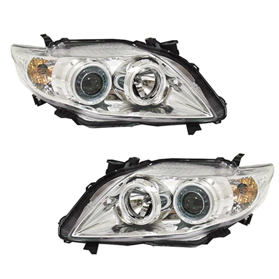 

Headlights Set fits TOYOTA COROLLA 2006 2007 2008 2009 2010 Headlamps Chrome TUNING Led