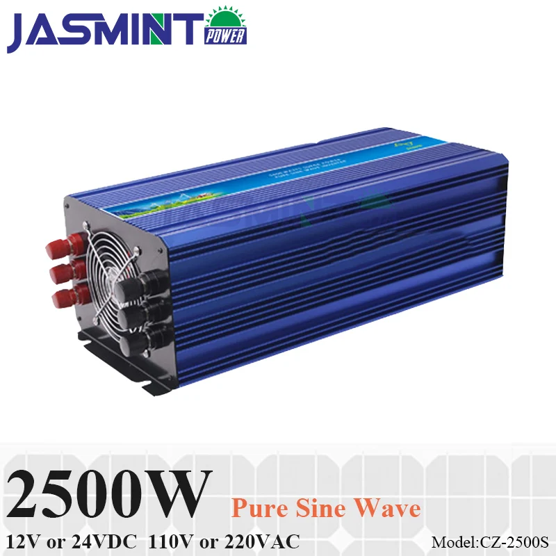 

2500W Off Grid Solar Inverter or Wind Inverter, Surge Power 5000W 12V/24VDC 110VAC or 220VAC Pure Sine Wave Inverter