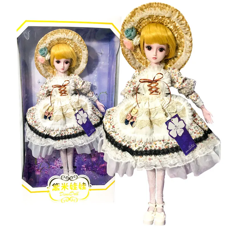 

Free Shipping DEME DOLLS 1/3 BJD SD Girls Doll 19 Ball Jointed Toys With All Outfits Makeup Children Dressup DIY Dolls