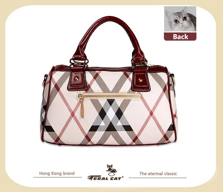 FERAL CAT 2017 Women Luxury Elegant Fashion Handbag Shoulder Bags Ladies Leather Handbags Female Messenger Bag79