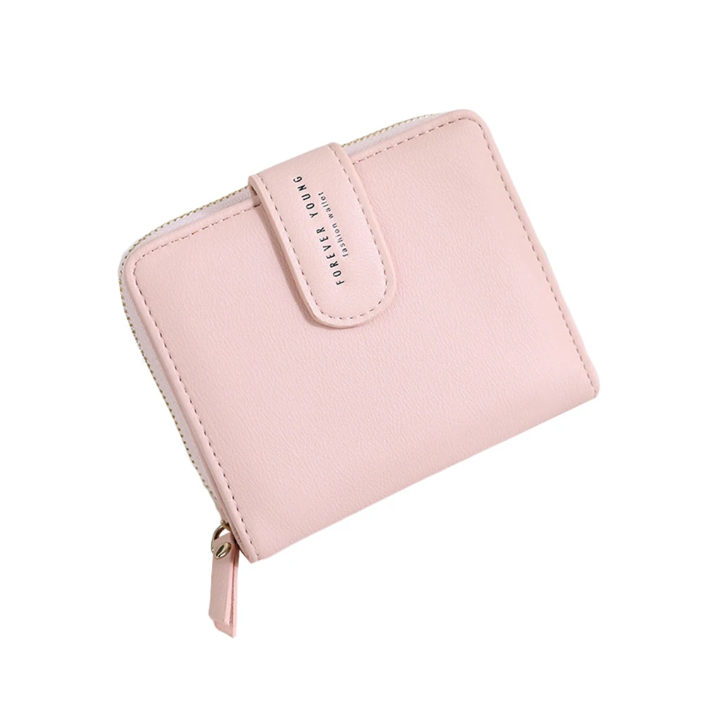 

Lady Fashion Leather Wallet monederos para mujer womens wallets and purses with Card Holder Zipper Short Purse Christmas Gift
