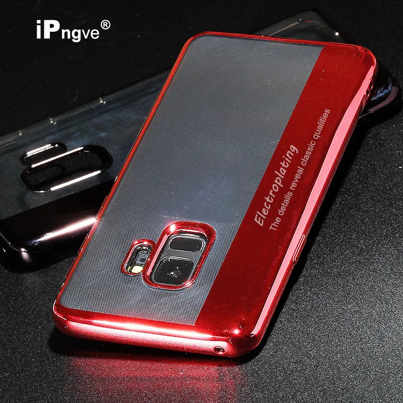 

iPngve For Samsung Galaxy S9 Case Electroplating Process Soft TPU Silicone Back Cover Phone Fundas Coque For S9 Plus Anti-knock
