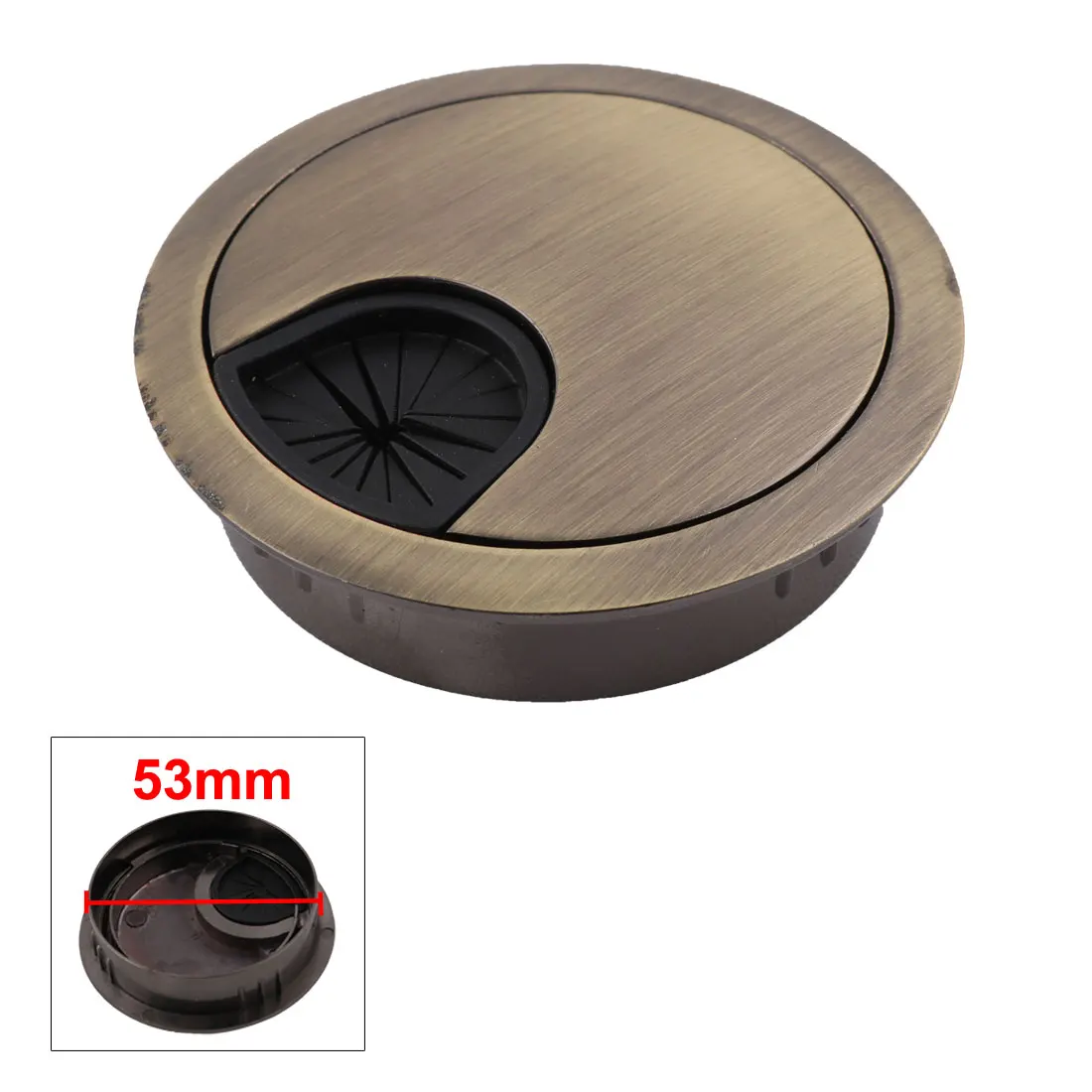 UXCELL Color Metal Counter Top Wire Grommet Hole Cover Bronze Tone 53Mm