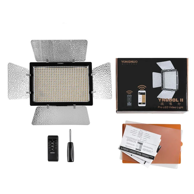 

YONGNUO YN600L II 5500K YN600 RA CRI 95 600 LED Beads Light Panel with 2.4G Wireless Remote Control LED Video Camera Light