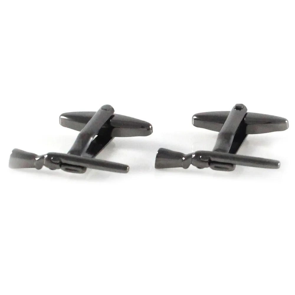 

Rifle Cuff Links Gunmetal Plated Hunting Sports Cuff links Wedding Cuff Links Birthday Gift Cuff Links