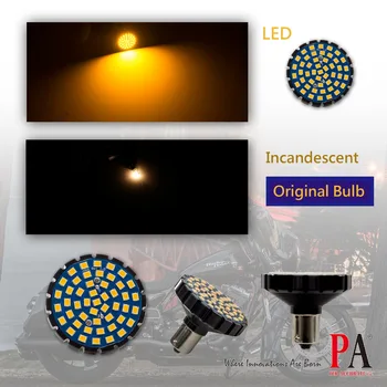 

PA LED 2pcs x BA15S 115 For Harley Davidson Motorcycle Edition YELLOW Amber LED Turn Signal Light Bulb 9-32V PA