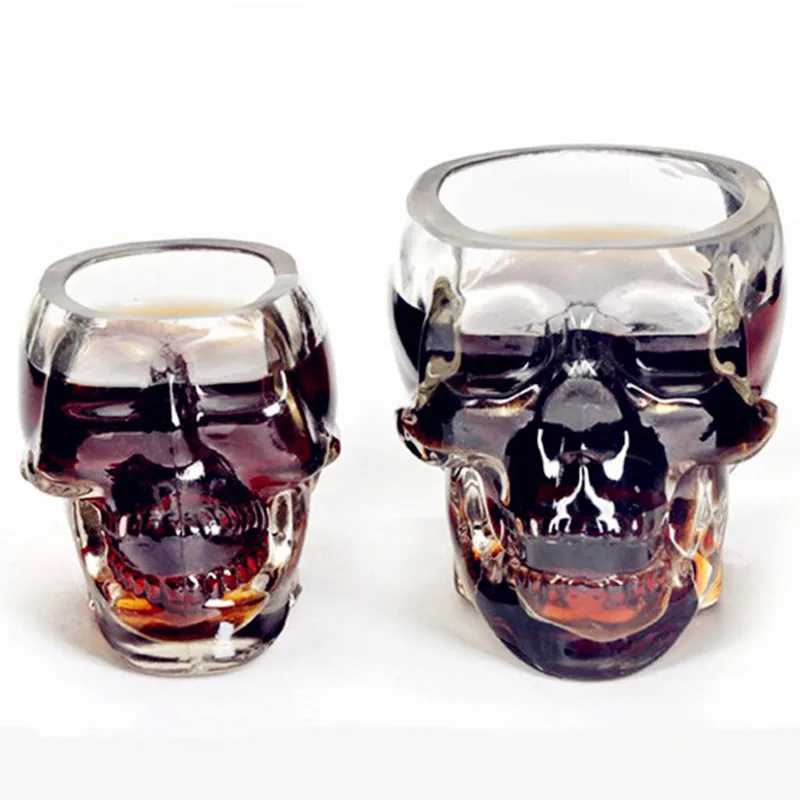 

YIBO 80ml 150ml 300ml Glass Skull Cup Creative Glass Beer Glass Whisky Home Party Cocktail Reception Drink Equipment