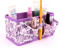 1pc オーガナイザーボックス主催者化粧品収納ボックスバッグ高輝度色折りたたみ静止化粧 organizador ボックス(China)