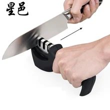 

XingYi Knife Sharpener Professional 3 Stages Sharpener Stainless Steel Knife Sharpening Tool Knives Non-Slip Silicone Rubber