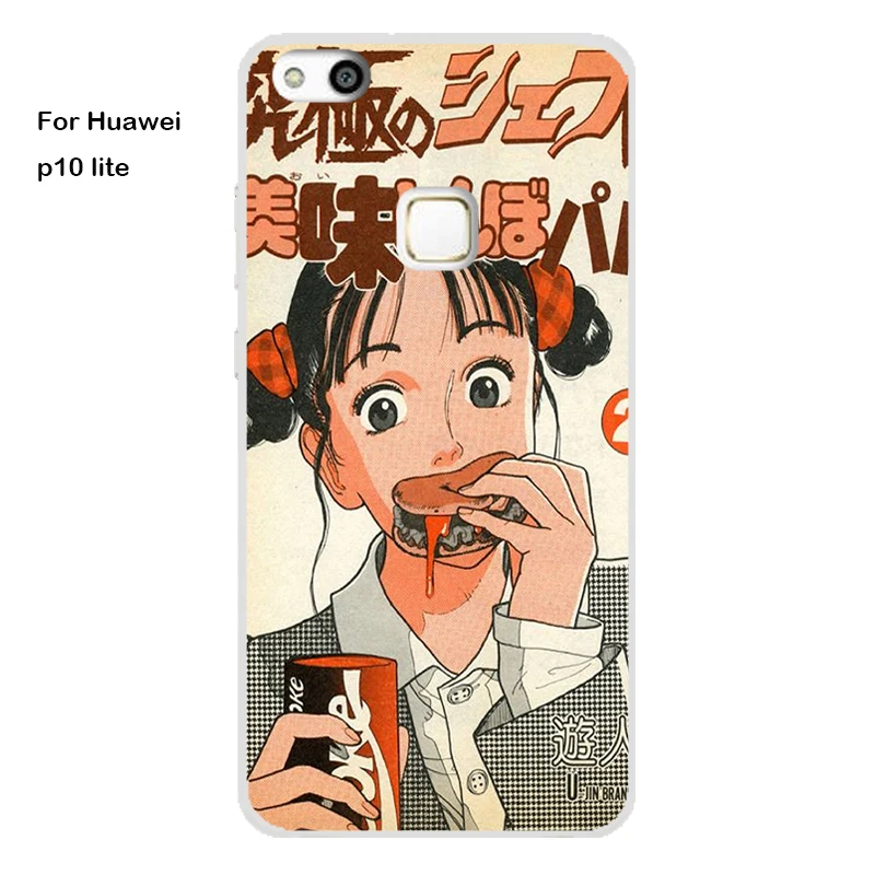 Huawei P10 lite Case Cover TPU Case For Huawei P10 lite Phone Cover Sweet Floral Cute Cat TPU P10 lite Soft Case Fashion 100%   23