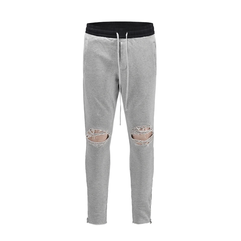 mens joggers with ankle zips