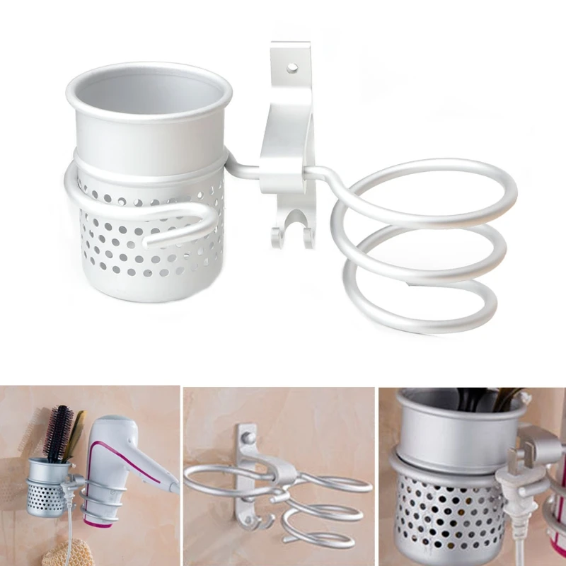 الألومنيوم مجفف الشعر حامل رف الحمام رف معلق على الحائط التخزين المنظم الألومنيوم مجفف الشعر حامل رف الحمام رف معلق على الحائط التخزين المنظم