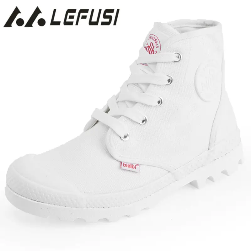 Big Size 36-48 Yards Canvas Shoes Men Round Head Quality High-Top Lace-Up Breathable Soft Flats Footwear Outdoor Casual Shoes (34)