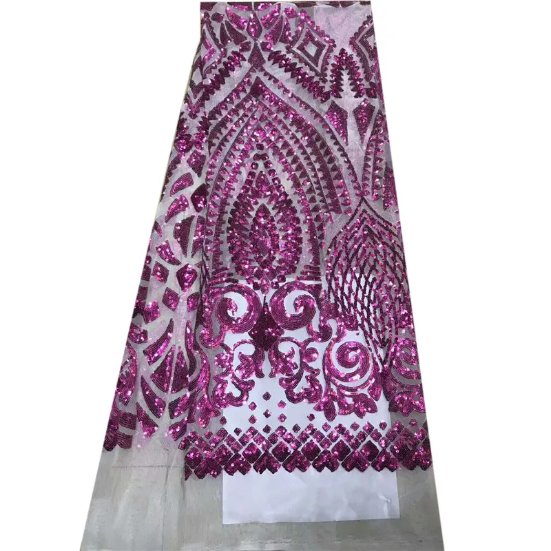 

Latest Sequin Embroidery Lace Fabric Tulle Net Lace High Quality Lace Fabric African Lace Fabric For Evening Dress X924-2