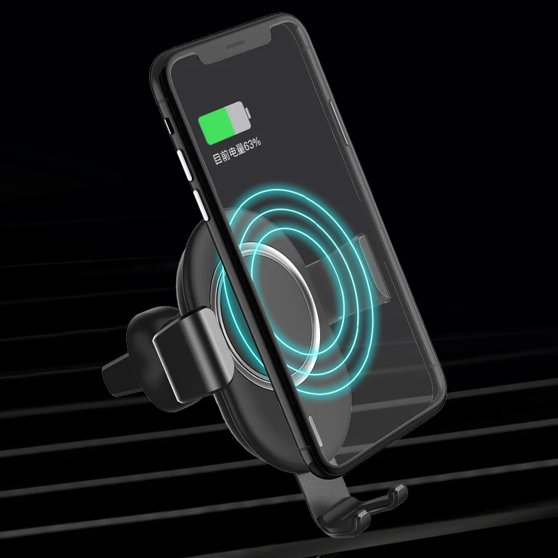 SIKAI 10 W Air Vent держатель для телефона Qi Беспроводное Автомобильное зарядное устройство с электромагнитной индукцией для iPhone XS Max X 8 SIKAI 10 W Air Vent держатель для телефона Qi Беспроводное Автомобильное зарядное устройство с электромагнитной индукцией для iPhone XS Max X 8