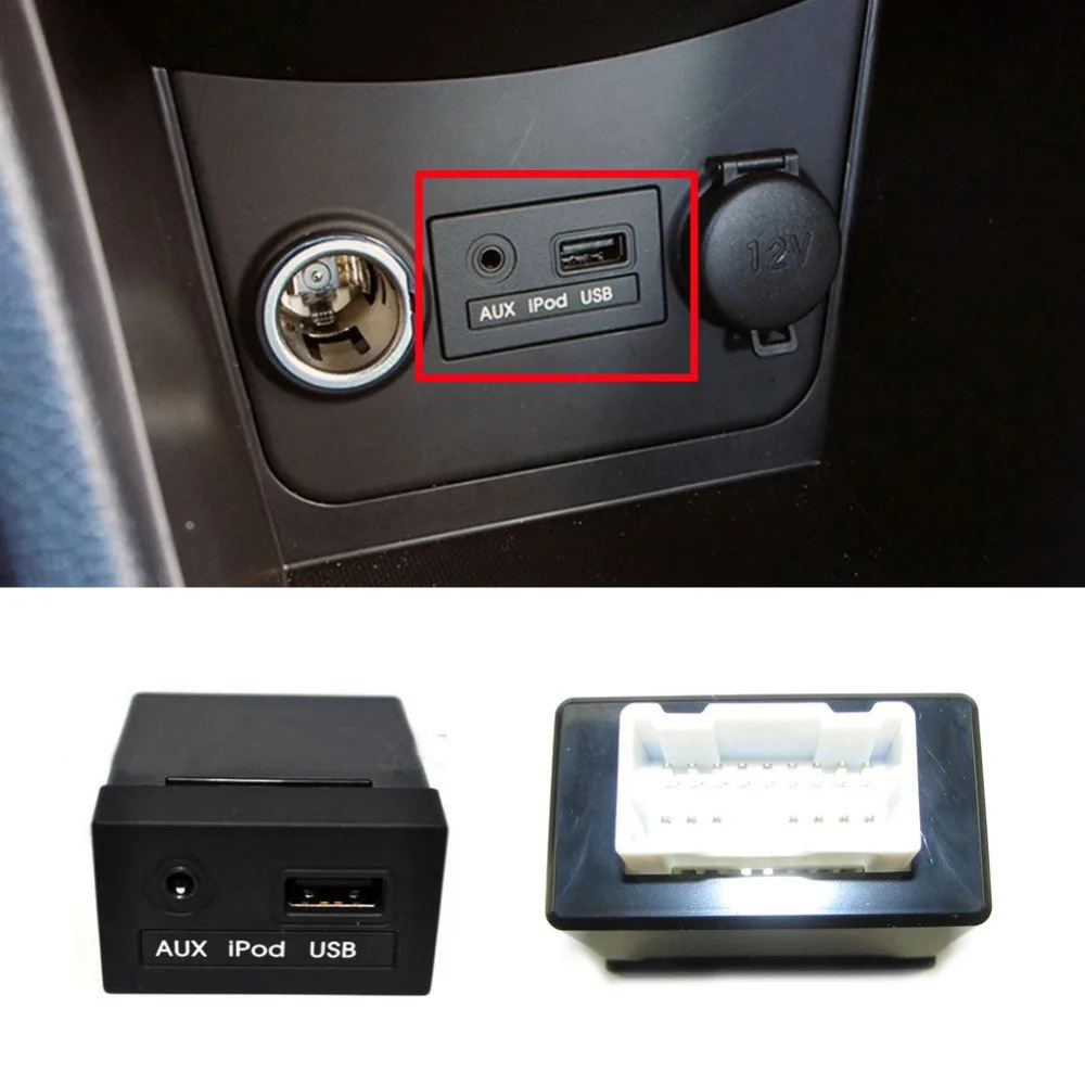 

AUX USB Jack Assy Cover Console For Accent Solaris 2011 2012 2013 961201R000RY