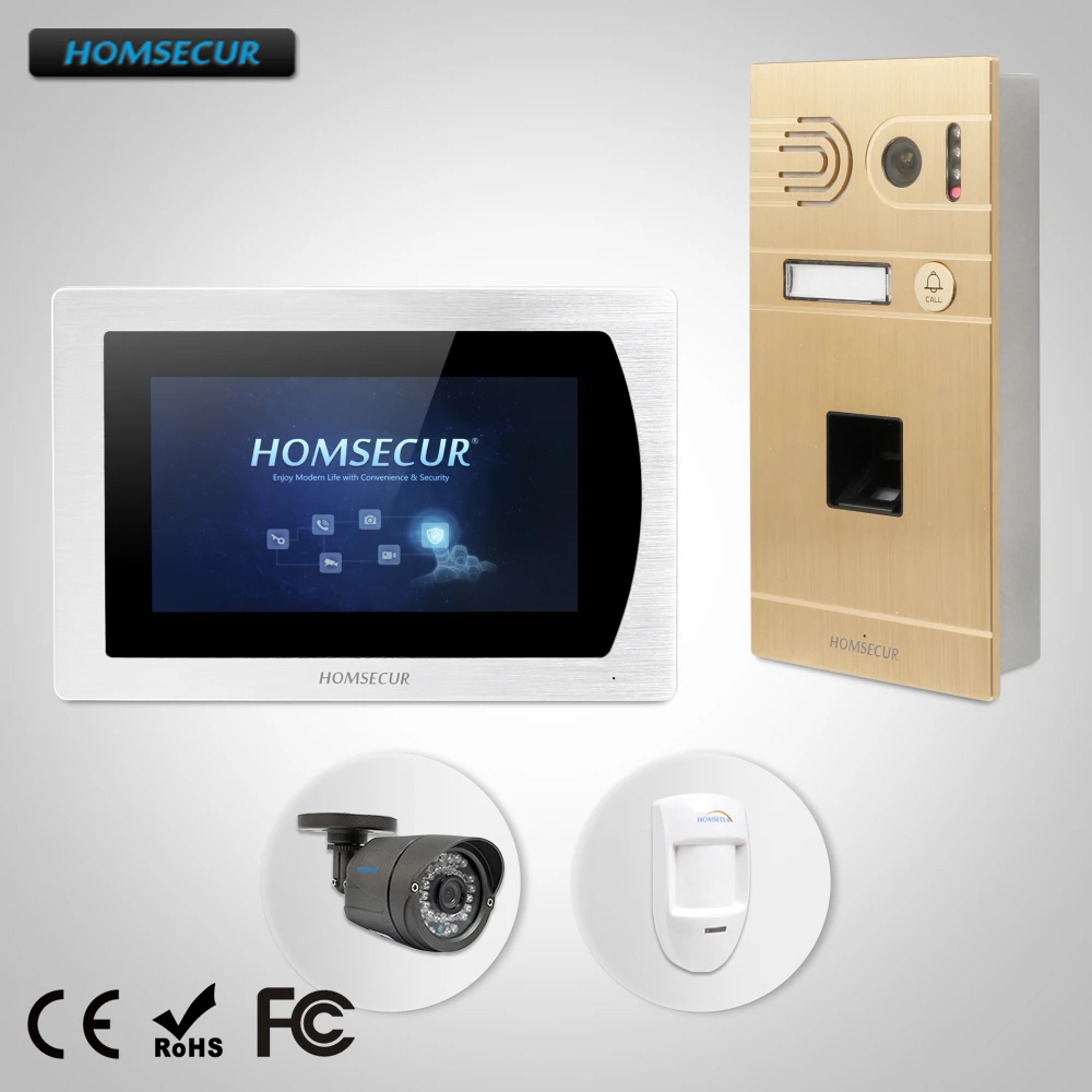 

HOMSECUR 7" Video Door Entry Security Intercom+Memory Monitor for Home Security BC061-G+BM717-S