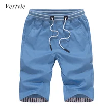 Vertvie Брендовые мужские пляжные шорты летние однотонные хлопковые пляжные шорты для серфинга Спортивная одежда для тренажерного зала больших размеров M-4XL короткие штаны