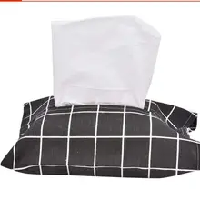 Черный Белый Сетки Ткани Ящик Для Хранения Zakka Держатель Для Салфеток Автомобилей Home Decor Полотенце Бумаги Сумка Для Хранения Организатор