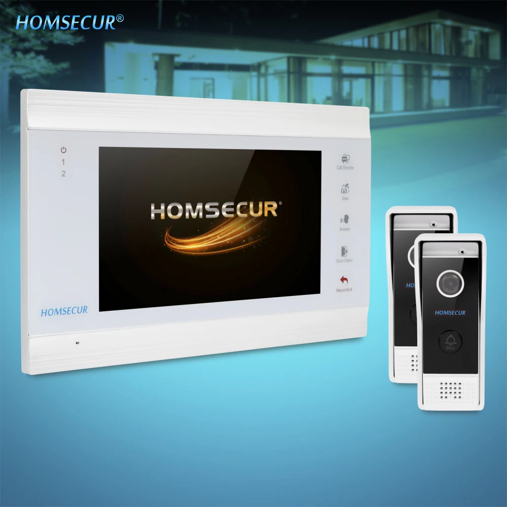 

HOMSECUR 7" Video Door Entry Security Intercom with Touch Keypad Monitor (BC031HD-B +BM705HD-W)