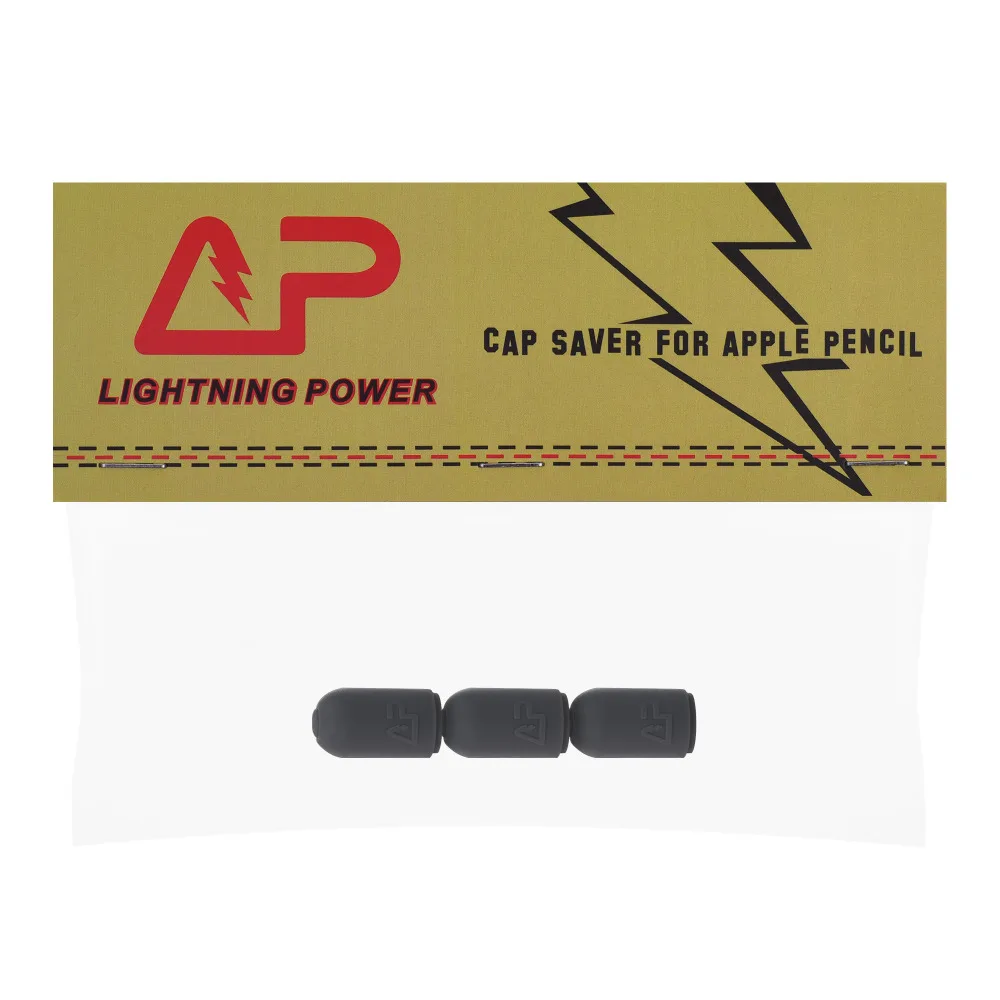  Premium Quality waterproof and dustproof Silicone Made Pencil Cap Replacement Holder for Apple Pencil (Dark Gray x 3) 