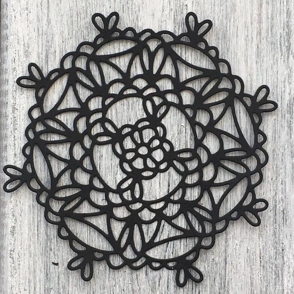 Большой вязаный металлический трафарет для штампов ArtScrap трафареты сделай сам