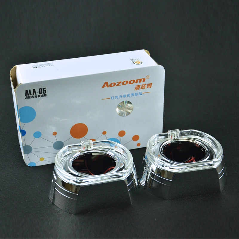 

AOZOOM High Quality Square Decorative Cover With LED Daytime Running Lights For BMW Car