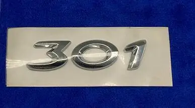 

301 Lettering ABS Logo Decal For Peugeot 301 Chroem Car Rear Emblem Badge Nameplate Sticker
