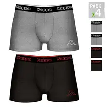 KAPPA боксер набор из 4 единиц в черном и сером для мужчин