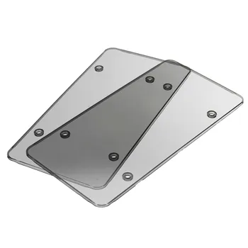 

A Pair Clear Gary 6" x 12" License Plate Cover Shield Tinted Plastic Tag Protector